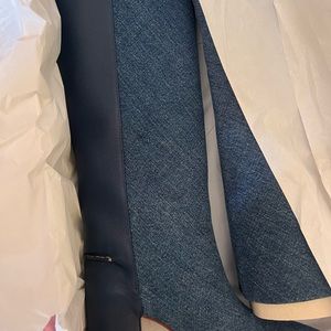 Chloe: Edith Denim Knee High boots.